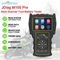 New JDiag M100 Pro Motorcycle Scanner for KTM Battery Tester OBD2 Diagnostic Moto Scan Tools for Suzuki/Honda/Piaggio/ Kawasaki