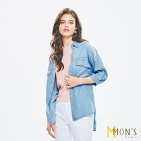 【MON’S】天絲棉牛仔襯衫上衣