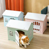 Cat'S House Cat Accessories Home For Cats Pet Homes Kitten Delivery Room Enclosures Outdoor Indoor Natural Dog Durable Plastic