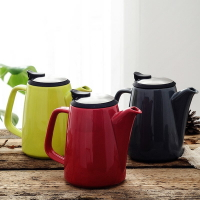 網紅茶壺辦公單壺涼白開水壺冷水壺陶瓷簡約家用大容量過濾泡茶壺