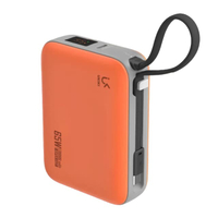 แบตสำรอง 20000mAh PD65W Power Bank ชาร์จเร็ว สาย Type-C ในตัว - UKIKI K20 (สีส้ม)