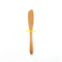 10pcs Free Shipping 15x2.3cm Wooden Butter Knife Wood Jam knife Pastry Cream Cheese Butter Cake Knife Cake tableware