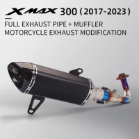 For XMAX300 XMA X300 Full motorcycle Exhaust Muffler System 51mm Exhaust Muffler motorcycle Exhaust Muffler R77