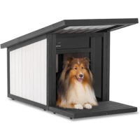 Dog House Outdoor Waterproof Pitched Roof To Against Rain and Snow Modern Design Dog Houses with Weatherproof Easy Assembly