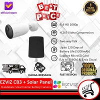 Ip Camera Ezviz CB3 2mp Smart Home Ip Camera Outdoor Cctv + Solar Panel Battery Camera