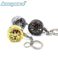 LEOSPORT-RIM wheel keychain Car wheel Nos Turbo keychain key ring metal with Brake discs 006