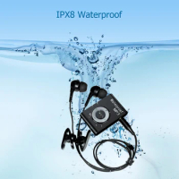 Mini Waterproof Swimming MP3 Player 4GB Sports Running Riding HiFi Stereo Music MP3 Player with FM Radio Clip Earphone