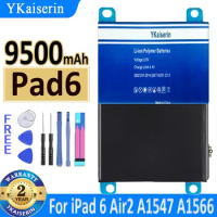 YKaiserin 9500mAh Battery for IPad 6 Air 2 IPad6 Air2 A1547 A1566 A1567 Li-polymer Tablet Bateria + Free Tools Bateria