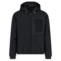【MONCLER】春夏新款 男款 BERGUN 連帽雙面羽絨外套-黑色(4號USA-XL)