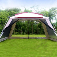5-8 Person Ultralarge Space 365*365*210CM Gazebo Sunshade Shelter Outdoor Camping Tent Single Layer Tourist Family