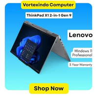 ThinkPad X1 2-in-1 Gen 9 Ultra 7 165U 32GB 1TB SSD Windows 11 Pro 14" WUXGA Touchscreen 3Y Premier S