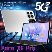 Tablets Poco X6 Pro Original PC 16MP HD Original Tablet 5G Wifi Android PC Tablets Google Play Snapdragon888 Global Version