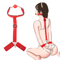 REOMulti-Type Nylon SM  Restraints Collar Slave Restraint  Handcuff Mouth Ball Gag  Game Flirt Acces