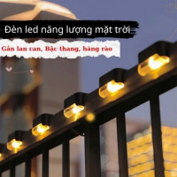 Đèn Năng Lượng Mặt Trời Sân Vườn Gắn Lan Can Bậc Thang LED Trang Trí IP55 Kháng Nước 10LM 1.2V Pin S
