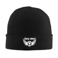 Tokio Hotel Logo Knitted Caps Women's Men's Skullies Beanies Winter Hats Rock Music Hip Hop Melon Cap