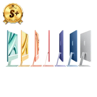 【Apple】S+級福利品 iMac 4.5K 24吋 M3 晶片 8核心CPU 10核心GPU 8G 記憶體 512GB SSD(原廠保固中)