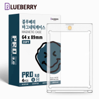4pcs BERYFAM Magnetic Card case Magnetic Card Holder 35PT Clear Hard Toploaders One Touch UV Protect