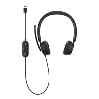 【Microsoft微軟】時尚 USB-A 有線耳機麥克風 Teams認證 商務會議噪音消除 6ID-00016 公司貨