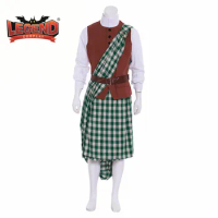 Outlander TV series cosplay costume Jamie Fraser cosplay costume jamie outfit scottish kilt men's scottish skirt outfit
