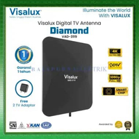 Visalux Diamond Antena TV Digital indoor Outdoor Luar Dalam Kabel 10m HD 4K