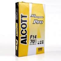 ALCOTT กระดาษถ่ายเอกสาร สีขาว ขนาด F14 70 แกรม 500 แผ่น/รีม