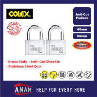 COLEX Anti-Cut Stainless Steel Chrome Plated 40mm 50mm Keyed Alike High Security Heavy Duty Safety P
