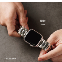 Apple watch通用錶帶 42/44/45/49Ultra雙線方塊鈦錶帶