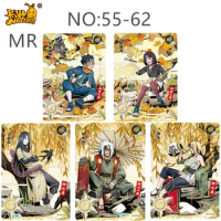 KAYOU Anime Naruto MR 55-62 series bronzing Game Collection Cards Minato Uchiha Obito anime figure flash card gift toy for kids
