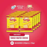 Tango Wafer Rasa Keju [2 Renceng x 15 Gram] – Wafer Cheese Enak Murah Viral, Renyah & Creamy,Jajanan