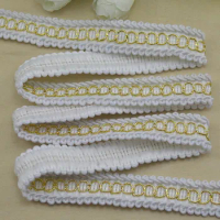5Meters 15mm Gold Silver Centipede Braided Lace Trim DIY Craft Sewing Accessories Wedding Xmas Decor Fabric Curve Lace Ribbons