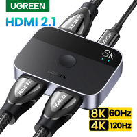 Ugreen HDMI 2.1 splitter 8K 60Hz 4K 120Hz for TV Xiaomi X series X ps54 HDMI-compatible monitor projector HDMI 2.1 switcher