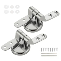 Zinc Alloy Toilet Seat Hinge Flush Toilet Cover Mounting Connector Toilet Lid Hinge Mounting Fittings Replacement Parts