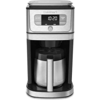 Cuisinart DGB-850 Burr Grind &amp; Brew 10-Cup Coffeemaker with Thermal Carafe, Black/Stainless Steel, Silver