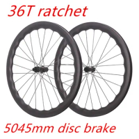 RUJIXU 36T ratchet teeth Carbon Wheels Disc Brake 700c Road Bike Wheelset Quality Carbon Rim With Center Lock Road Cycling