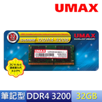 UMAX DDR4 3200 32GB 筆記型記憶體(2048x8)