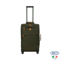 BRICS 義大利 25吋 橄欖綠 小牛皮防潑水布箱 行李箱 旅行箱 軟箱 布箱