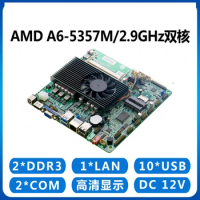 AMD A6 5357M ultra thin itx mainboard dual channel DDR3 mini embedded industrial pos motherboard with 10 USB