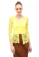 Evernoon Hara Kebaya Seri 1 Motif Brokat Long Sleeves Atasan Wanita Transparan Premium Quality - Kun