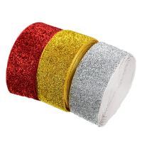 (5Yards/pack) 40mm Sequin Velvet Ribbon for Gift Box Packaging and Christmas Decoration Diy