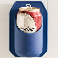 易拉罐收納架強力防水無痕膠杯托飲料支架貼壁浴室淋浴啤酒杯架