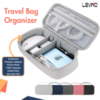 LEVINO Tas Penyimpanan Kabel Data Portabel Travel Organizer Tas Penyimpanan Aksesori Digital Seluler