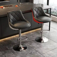V30 modern simple backrest high stool front desk cashier bar stool bar stool high stool liftable bar stool
