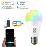 WiFi Smart LED Light Bulb Homekit Cozylife APP E27 15W 85-265V Siri Voice Control Alexa Google Home Dimmable Timer Function