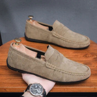 2023 New Men Loafers Breathable Shoes Men Sneakers Casual shoes Men's flats non-slip Driving Shoes Soft Moccasins Boat Shoes