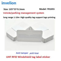 sticker paper uhf rfid windshield tag EPC CLASS1 G2 parking systems rfid label gen2 read and write long range for car windscreen