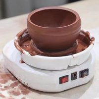 迷你陶藝機兒童教學拉胚機指尖桌面拉坯機陶泥機陶泥手工制作拉胚