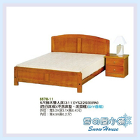╭☆雪之屋☆╯ 5尺柚木雙人床/四分床板/DIY自組+床頭櫃(不含床墊) S578-11
