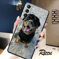 Rottweiler Dog Animal Phone Case For Samsung Galaxy S22 S21 S20 FE Ultra S10 S9 Plus S10e Note 20Ultra 10Plus Cover