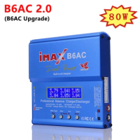 80W iMAX B6 AC 2.0 RC Battery Balance Charger B6AC 2.0 7A For LiHv Lipo nimh Li-ion ni-cd Digital LCD Digital Screen Charger