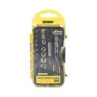 Krisbow Set Kunci Sok Mini 22Pcs Kunci Ring Pas Ratchet Wrench Set 22